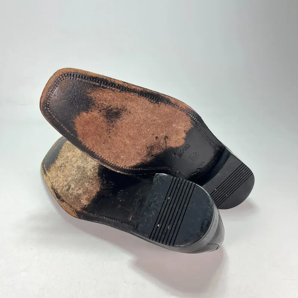 BOSS Hugo Boss Black Leather Penny Loafers Casual Shoes 10710 Men's Size 9.5